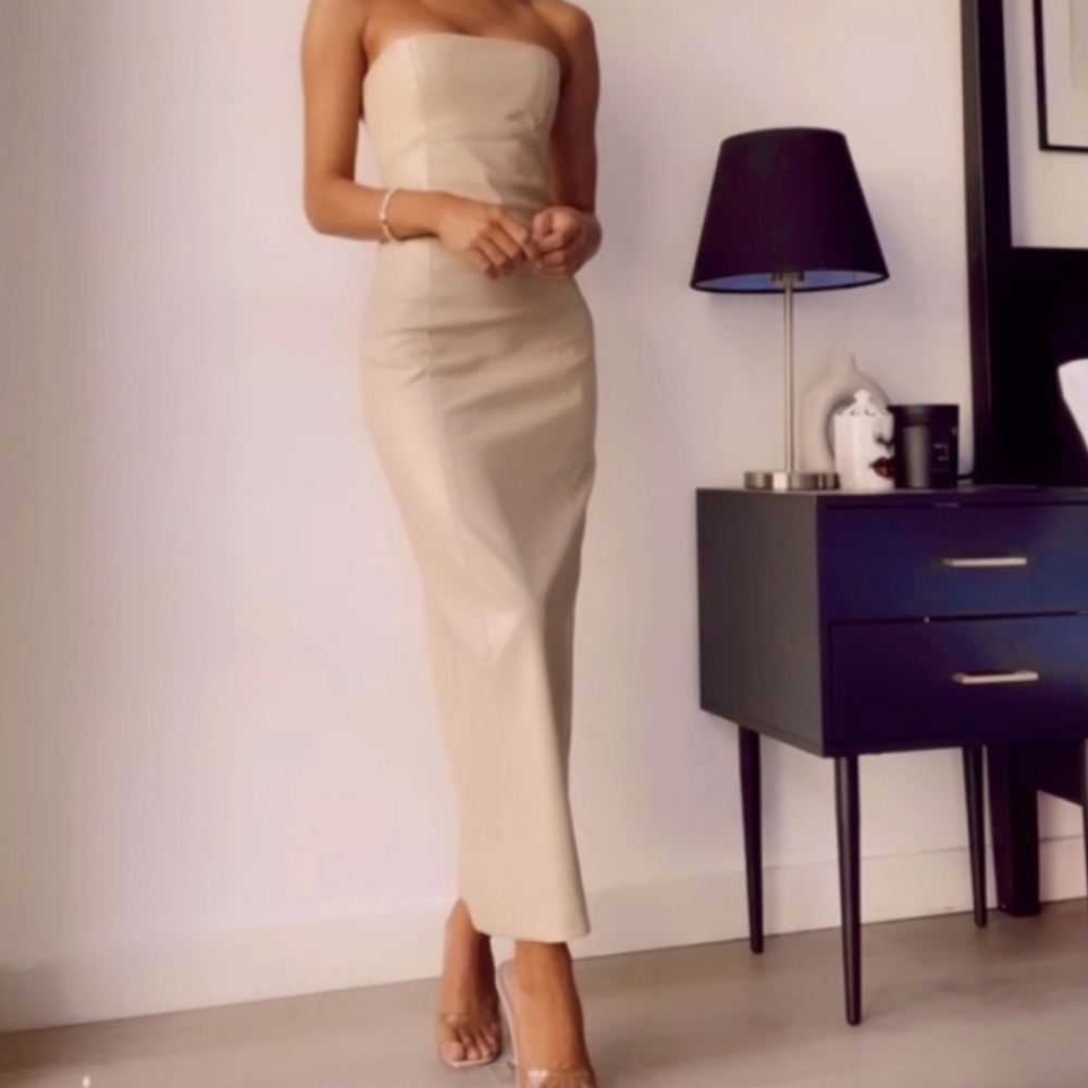 Zara dress faux leather - Picture 2 of 8